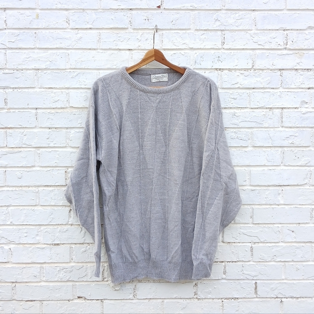Vintage Christian Dior Crewneck Sweater Gray